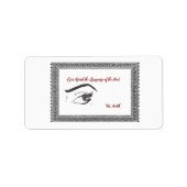 Ey dokter label met een mooie quote (Voorkant)