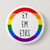 Ey Em Eirs Pronoun Ronde Button 7,6 Cm (Voorkant)