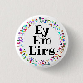 Ey Em Eirs Voornaamwoorden in Menselijke Figuren C Ronde Button 3,2 Cm