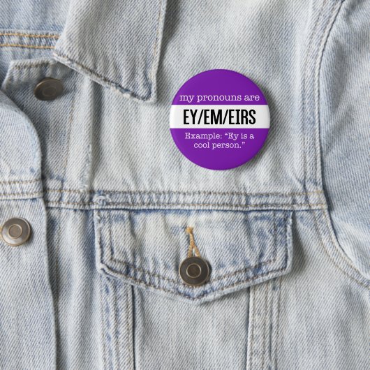 Ey/Em Pronouns - Gendercreatieve vlag Ronde Button 5,7 Cm (In situ)