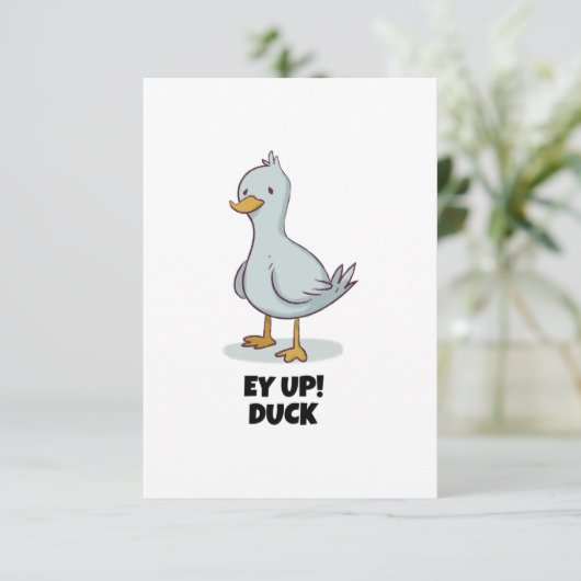 Ey-up eend bedankkaart (Staand voorkant)