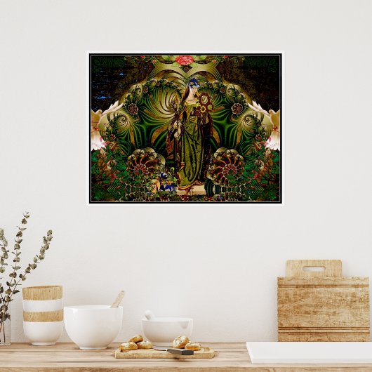 Eyasha, godin van vrede en rust poster (Keuken)