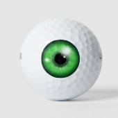 Eye Ball Green Golf Balls Golfballen (Voorkant)