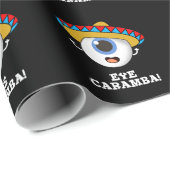 Eye Caramba Funny Mexican Pun Dark BG Cadeaupapier (Rol Hoek)