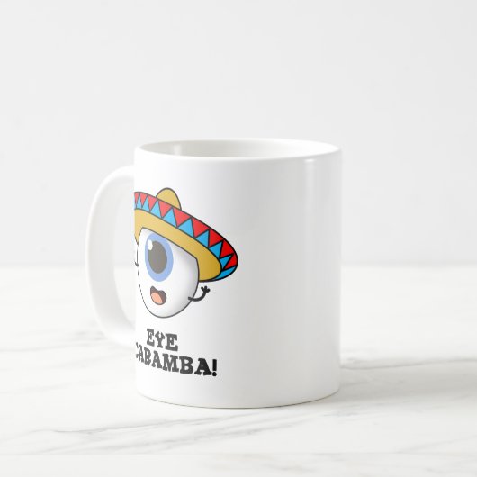 Eye Caramba Funny Mexican Pun Koffiemok (Voorkant links)