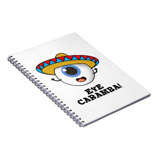 Eye Caramba Funny Mexican Pun Notitieboek (Rechterzijde)