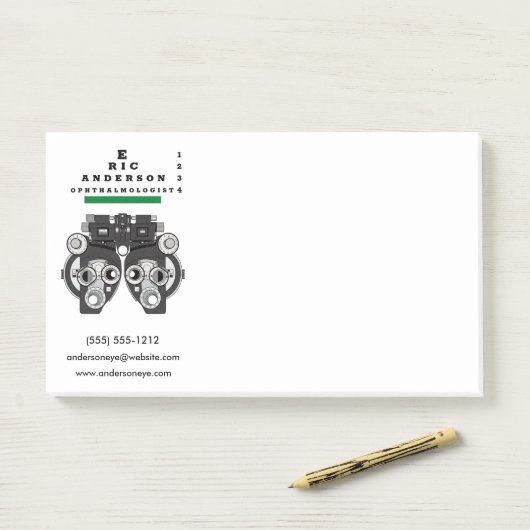 Eye Care Specialist Phoropter Post-it® Notes (Op bureau)