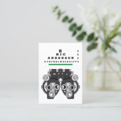 Eye Care Specialist Phoropter Visitekaartje (Staand voorkant)