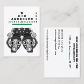 Eye Care Specialist Phoropter Visitekaartje (Voorkant / Achterkant)