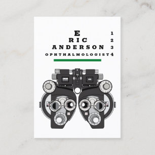 Eye Care Specialist Phoropter Visitekaartje