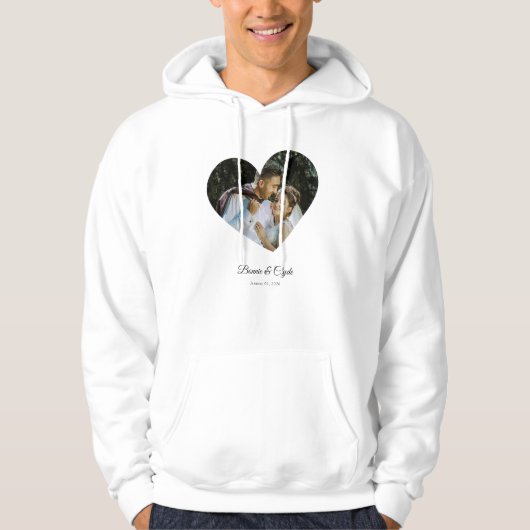 Eye-casing Heart Couple Gold and Black Hoodie (Voorkant)