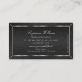 Eye Catcher Black Snake Silver Decor met Monogram Visitekaartje (Achterkant)