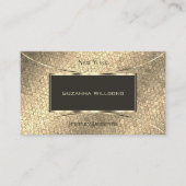 Eye Catcher Gold Snake en donkerbruine stijlvolle  Visitekaartje (Voorkant)
