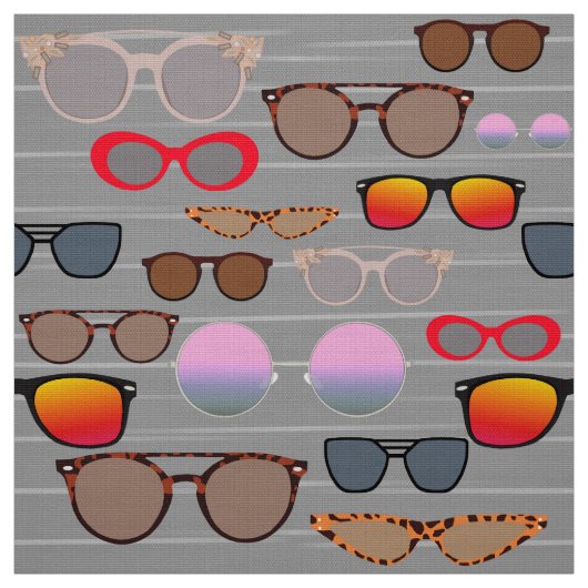Eye Catcher op Grijze Golven Stof (Swatch)