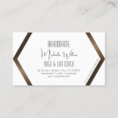 Eye Catcher White Geometric Brown Shimmer Modern Visitekaartje (Achterkant)