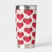 Eye Catching Apple Pattern Insulated Drink Tumbler Geïsoleerde Drinkbeker (Links)