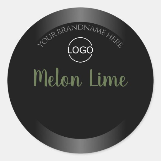 Eye Catching Black White Product Labels Add Logo (Voorkant)