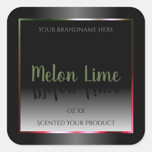 Eye Catching Black White Product Packaging Labels (Voorkant)