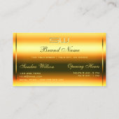 Eye Catching Bright Shimmery Sinaasappel en Monogr Visitekaartje (Achterkant)