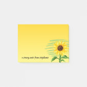 Eye Catching Bright Yellow Zonnebloem gepersonalis Post-it® Notes (Voorkant)