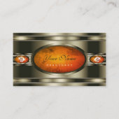 Eye Catching Chrome Effect Oranje Marmeren Patroon Visitekaartje (Voorkant)