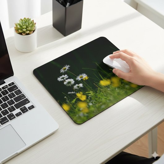 Eye Catching Daisy Flower Mouse Pad for Office Com Muismat