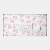Eye Catching Deep Pink Floral Pattern Large Bureaumat (Keyboard & Muis)