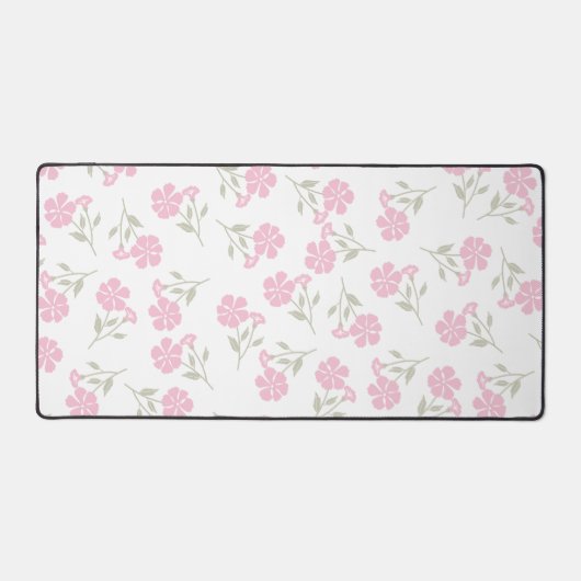 Eye Catching Deep Pink Floral Pattern Large Bureaumat (Voorkant)