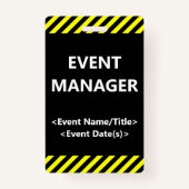 Eye-Catching "EVENT MANAGER"-badge Badge (Achterkant)