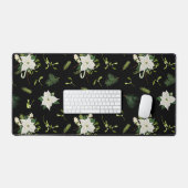 Eye Catching Floral Pattern Classic Black Bureaumat (Keyboard & Muis)