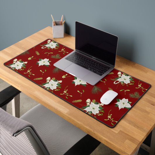 Eye Catching Floral Pattern Deep Red Bureaumat (Kantoor 2)
