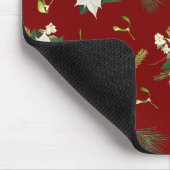 Eye Catching Floral Pattern Deep Red Mouse Pad Muismat (Hoek)