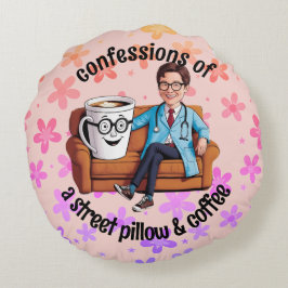 Eye-Catching Floral Pattern Special Gift for Medic Rond Kussen