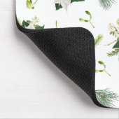 Eye Catching Floral Pattern White Mouse Pad Muismat (Hoek)