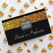 Eye Catching Glitter Spark Stars Custom Logo Black Visitekaartje