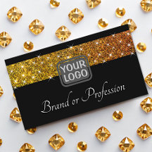 Eye Catching Glitter Spark Stars Custom Logo Black