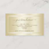 Eye Catching Gold Effect Professioneel en Elegant Visitekaartje (Achterkant)