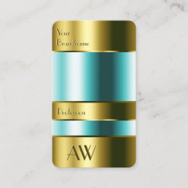 Eye Catching Gold en Glass Blauwgroen Fluids 3D Le Visitekaartje