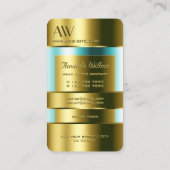 Eye Catching Gold en Glass Blauwgroen Fluids 3D Le Visitekaartje (Achterkant)