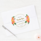 Eye Catching Gold en White Floral Product Labels (Envelop)