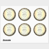 Eye Catching Gold Glitter Product Packaging Labels (Vel)