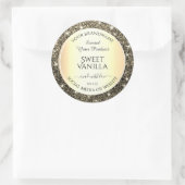 Eye Catching Gold Glitter Product Packaging Labels (Tas)