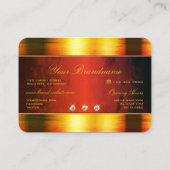 Eye Catching Gold met donkerrode marmeren patronen Visitekaartje (Achterkant)