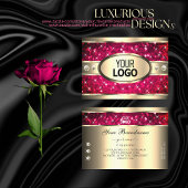 Eye Catching Gold Pink Glitter Diamonds Toevoegen  Visitekaartje