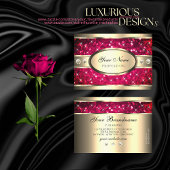 Eye Catching Gold Roze Glitter Diamonds Brillants Visitekaartje