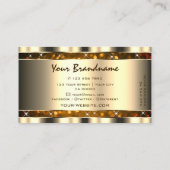 Eye Catching Gold Sinaasappel Glitter Stars Creati Visitekaartje (Achterkant)