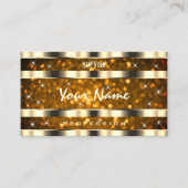 Eye Catching Gold Sinaasappel Glitter Stars Creati Visitekaartje (Voorkant)
