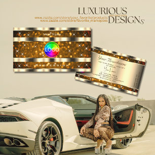 Eye Catching Gold Sinaasappel Glitter Sterren toev Visitekaartje