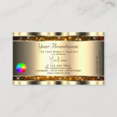 Eye Catching Gold Sinaasappel Glitter Sterren toev Visitekaartje (Achterkant)