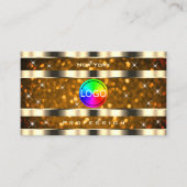Eye Catching Gold Sinaasappel Glitter Sterren toev Visitekaartje (Voorkant)